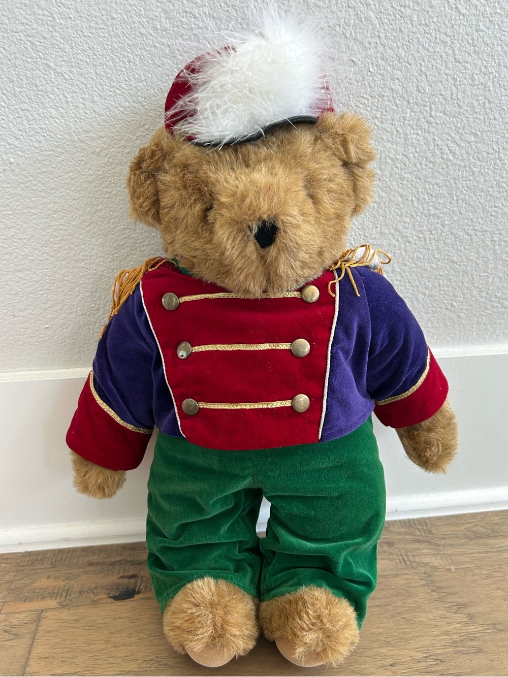 Vintage Vermont Teddy Bear 16” Fully Jointed Toy Soldier Royal Guard Outfit Rare